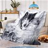 CXYXHW Coperta in Flanella per lupo, Coperta da Divano con lupo, Coperta in Microfibra Morbida per Casa e Viaggio(lupo A, 150 x 200 cm)