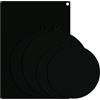 Tappetino Protettivo Per Piano A Induzione In Silicone – Antiscivolo E Resistente Al Calore, 70x50 Cm, Nero Ondulato