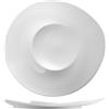 H&H-Selection, set 2 piatti, in porcellana di alta qualità, ø 31,5 cm, bianco, piatti da portata, piatti da presentazione, piatti professionali per ho.re.ca