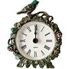 Pewery Mini orologio da tavolo decorativo, in metallo vintage, silenzioso, analogico, al quarzo, a batteria, orologio da tavolo per soggiorno