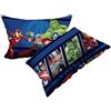 hermet Avengers, Set 2 Federe In Cotone, Coppia Federe Per Cuscino Letto, 2 Pezzi, 100% Cotone, Cm.50x80, Chiusura a Busta