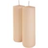 Cereria Di Giorgio Set da 2 candele diametro 7 cm altezza 25 cm - Durata 135 ORE - Cipria - Cereria Di Giorgio