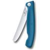 Victorinox Swiss Classic Coltello da Picnic Pieghevole, 11 cm, Blu | Ideale per frutta, verdura e panini, lama seghettata in acciaio inox extra affilata, manico in PP, Swiss Made