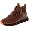 Hello MrLin Scarpe da Corsa da Uomo, Antiscivolo, atletiche, Tennis, Walking, Sneakers, Hip Hop, Marrone, 47 EU