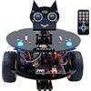 Adeept Smart Car Kit(Compatible with Arduino IDE), Line Tracking, Obstacle Avoidance, OLED Display, Ultrasonic Sensor, Wireless Remote Control, DIY STEM Educational Robot Car Kit (Black)