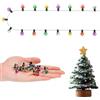 TAXTYHRE Accessori Casa Bambole Miniatura, Luci Fatate in Miniatura, Luci Natale La Casa Delle Bambole, Mini Albero di Natale, Decorazione del Giardino in Miniatura, 1M (Stile 1)