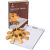 Yellow Mountain Imports, Set Accessori per Mexican Train Domino (Centrotavola in Legno, Segnalini Treno in Metallo e Segnapunti)