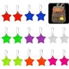 Sanrolax 16 ciondoli a forma di stella riflettenti, per bambini, decorazione natalizia, in 8 colori, per zaini, corsa notturna e albero di Natale