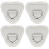 PATIKIL 4 Pz 3.5 Anelli a D per Tavola Paddle Acciaio Inox Grigio | con Anello a D in Pvc, Senza Colla, per Gommone Kayak Barca Gonfiabile Tavola Surf