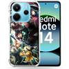 Cokitec Cover rinforzata per Xiaomi Redmi Note 14 4G Manga Demon Slayer Gruppo