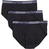Nautica - Slip da Uomo in Cotone, Confezione da 3, Colore Nero., Medium