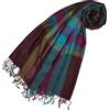 Lorenzo Cana Sciarpa da donna Pashmina 50% cashmere 50% lana Stola sciarpa donna sciarpa donna sciarpa blu oro azzurro 78657