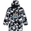 Newcastle United Football Club - Felpa con cappuccio in pile di lusso, completamente foderata, motivo mimetico, Nero , One Size