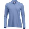 Clique Clothing, maglia a maniche lunghe classica in cotone, da donna, vestibilità moderna, da XS a XXL Light Blue X-Large