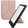 kwmobile Custodia Pieghevole Compatibile con Kobo Clara 2E Cover - Cover Magnetica Pelle PU eReader con Stand - oro rosa