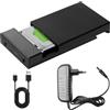 Leikurvo Docking Station per dischi rigidi, docking station HDD USB3.0, docking station per dischi rigidi SATA da 2,5 e 3,5 pollici HDD/SSD, USB Type-A a USB Type-A, adattatore per dischi rigidi con clonazione