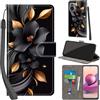 PHINIENLAND Cover per Xiaomi Redmi Note 10 4G custodia portafoglio Fiori | 3 scomparti carte, 1 tasca banconote, Chiusura magnetica, Supporto, Pelle PU flip cover per Redmi Note 10 4G