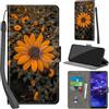 PHINIENLAND Cover per Huawei Mate 20 lite custodia portafoglio Crisantemo | 3 scomparti carte, 1 tasca banconote, Chiusura magnetica, Supporto, Pelle PU flip cover per Huawei Mate 20 lite