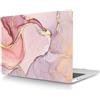 HLAAJJX Custodia per Nuovo Macbook Air 13,6 pollici 2022 Pubblicazione Modello A2681 con Liquid display Retina e Touch ID, Copertina Rigida in Plastica Protettiva, Marmo rosa