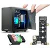 ElectroCookie Custodia Mini PC ElectroCookie per Raspberry Pi 5 con SSD M.2 NVMe PCIe HAT e Illuminazione RGB Attiva (Custodia Nera + HAT M.2[X1001])