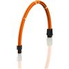 LINKUP - AVA 50cm EPS 4 pin CPU ATX Scheda Madre Cavo di Prolunga per PC con Guaina Intrecciata per Alimentatore PSU con Pettini┃Design Robusto e Rigido┃Confezione Singola┃500mm - Arancione