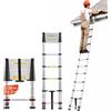 VEVOR Scala Telescopica da 3,8 m, Scala Estensibile Pieghevole Multiuso in Alluminio, Capacità Carico max. di 150 kg con Piedini Antiscivolo, per Casa, Lavori all'Aperto, Soffitta