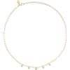 Breil, Collezione Moonlight, Collana Donna in Acciaio Inossidabile, Collana con Perle d'Acqua Dolce e Pendenti in Oro con Cristalli, Chiusura Regolabile, Lunghezza fino a 45 cm, Idea Regalo Donna
