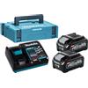 Makita KIT ENERGY MAKITA 40V. 4.0 A COMPOSTO DA: 2 BATTERIE 40 V 4,0 Ah BL4040 + CARICABATTERIA SINGOLO DC40RA +VALIGETTA