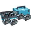 Makita KIT ENERGY MAKITA 40V. 5.0 A COMPOSTO DA: 4 BATTERIE 40 V 5,0 Ah BL4050F + CARICABATTERIA DOPPIO DC40RB +VALIGETTA