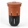 Plastia Lombricompostiera 12 L Composter - per Letti Rialzati - Contenitore per Composto per Rifiuti Organici - Secchio da Esterno con Coperchio - in Plastica Riciclata, Terracotta