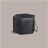 LUCGEL Scatola Segreto Porta Panettone Esagonale Grafica Seta Nero con Cordini 245x245H180 mm 5 pezzi