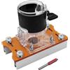 Risegun Staffa di fissaggio per scanalatura, base router 2 in 1 per decespugliatore per legno, supporto per slot 2 in 1, connettori invisibili per macchina da taglio