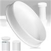 Brateuanoii Copertura Per Tubo Da 110 Mm, Copertura Per Tubo Di Ventilazione In PVC, 110mm Tubo Foro Tappi, Tappo Di Copertura Per Tubo Di Ventilazione, Prevenire Flussi Di Ritorno Nei Tubi(Bianco)
