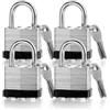 ZEERSHEE Lucchetti di sicurezza resistenti con chiave uguale da 40 mm, confezione da 4 pezzi, con 2 chiavi
