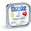 MONGE 150 g Monge Monoprotein Alimento Completo Monoproteico Cibo Umido Paté con Frutta per Cani Puppy con Pollo e Mela Grain e Gluten Free