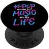 Just K-Pop Apparel K-Pop It's Not Just Music, Korean Pop, Regali per i fan di Kpop PopSockets PopGrip Intercambiabile
