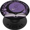 Mystical Reads | Bookish Motifs and Desi Just One More Chapter - Libreria floreale viola a mezzaluna PopSockets PopGrip Adesivo