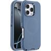 OtterBox Cover Defender Series MagSafe per iPhone 16 Pro, custodia protettiva antiurto, a prova di caduta, protezione estrema, testata 7x norme MIL-STD 810G, Blu, Senza Retail Package