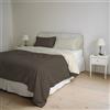 Spizzico Home PARURE COPRIPIUMINO BICOLOR COTONE - 1 Pezzo - Singolo Grigio Chiaro/Panna