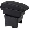 OYHCM Bracciolo Centrale per VW POLO Mk5 6R Vento 2010-2018, Doppio Scomparto, Pelle Nera, Facile da Installare, Accessorio Auto Personalizzato