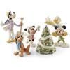 Lenox Disney Winter Fun 897079 - Set di 5 statuine decorative natalizie e natalizie