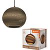 LEDVANCE Decor Cardboard Ball marrone in cartone ondulato, leggera, E27,