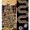 Octonyluck Ghirlanda Albero di Natale con luci multicolori, 5 m Ghirlanda di Natale Tinsel, Festoni Albero di Natal, Ghirland Orpelli Natalizia per Albero Natalizie Decorazioni Casa Interno Esterni