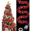 Octonyluck Ghirlanda Albero di Natale con luci multicolori, 5 m Ghirlanda di Natale Tinsel, Festoni Albero di Natal, Ghirland Orpelli Natalizia per Albero Natalizie Decorazioni Casa Interno Esterni