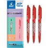 Pilot Frixion Heat/Friction - Penna roller cancellabile FR7, tratto medio, punta da 0,7 mm, 3 pezzi, colore: Rosso
