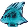 LALIQUE SCULTURA PESCE TURCHESE SCURO