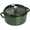 Staub Cocotte Rotonda in Ghisa con Coperchio - Verde Basilico - 24 cm
