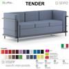SEIPO TENDER TN0013 Divano 3 posti attesa imbottito Base piedini autolivellanti SEIPO ECOPELLE D2