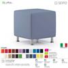 SEIPO TENDER TN0004 Pouf singolo posto attesa imbottito Base piedini fibre vetro SEIPO ECOPELLE D2