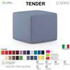 SEIPO TENDER TN0005 Pouf singolo posto attesa imbottito 4 Piedini nylon scomparsa SEIPO ECOPELLE D2